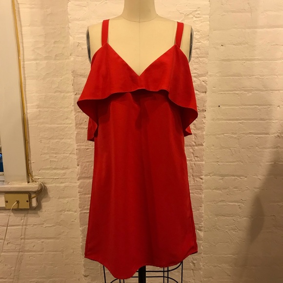 Urban Outfitters Pins&Needles Red Dress with Ruffle Detail - Picture 2 of 8